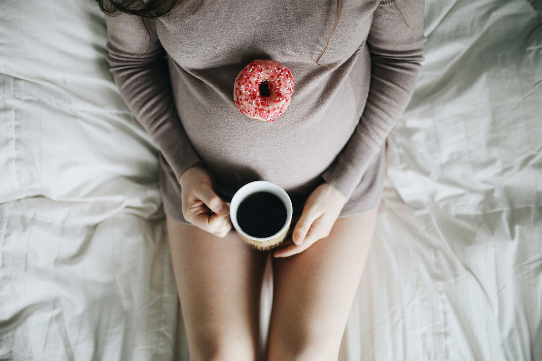 Donut on pregnant lady's bump