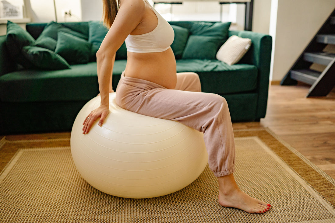 Postpartum exercise ball
